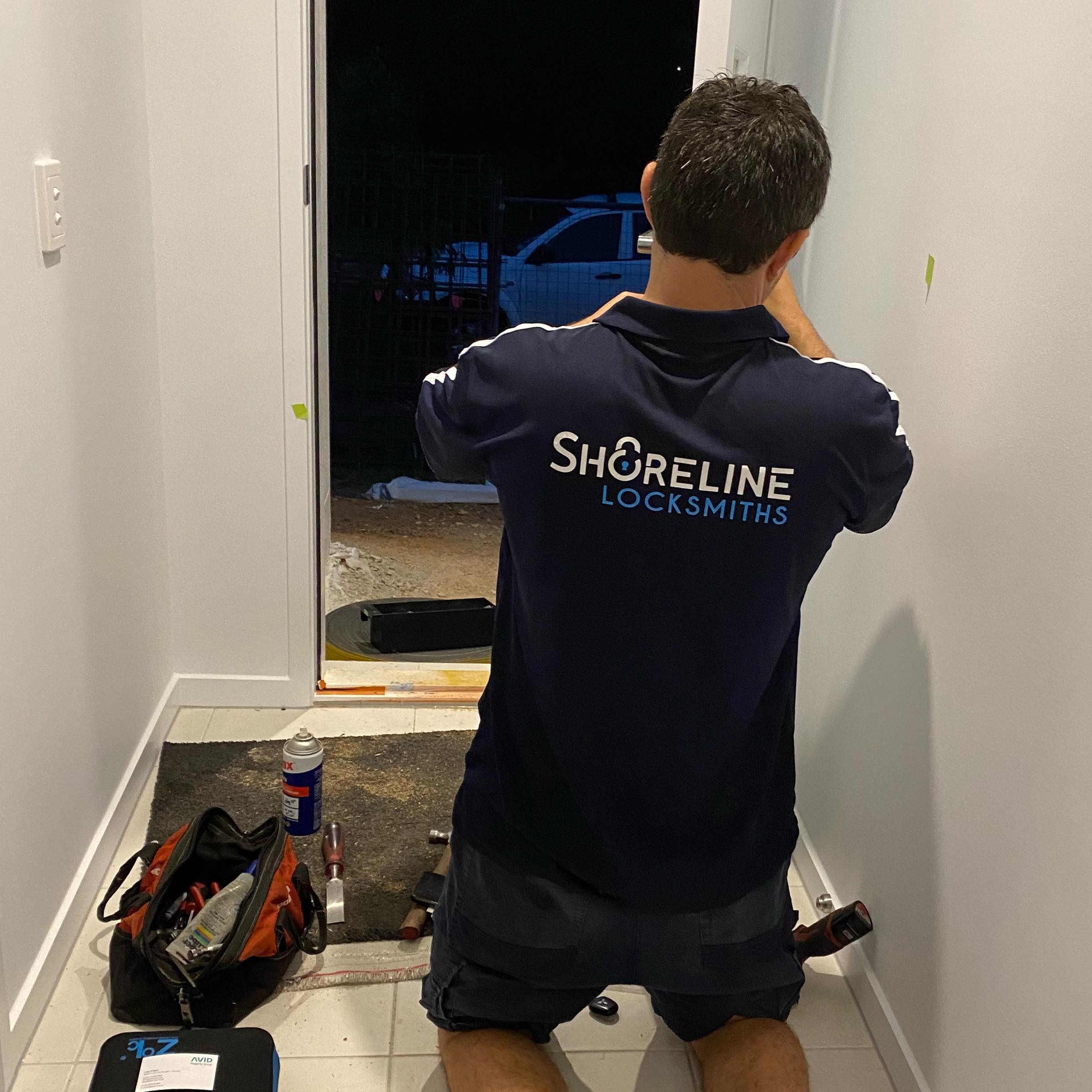 Shoreline Locksmiths at work in a Burleigh Waters home Shoreline Locksmiths at work in a Burleigh Waters home