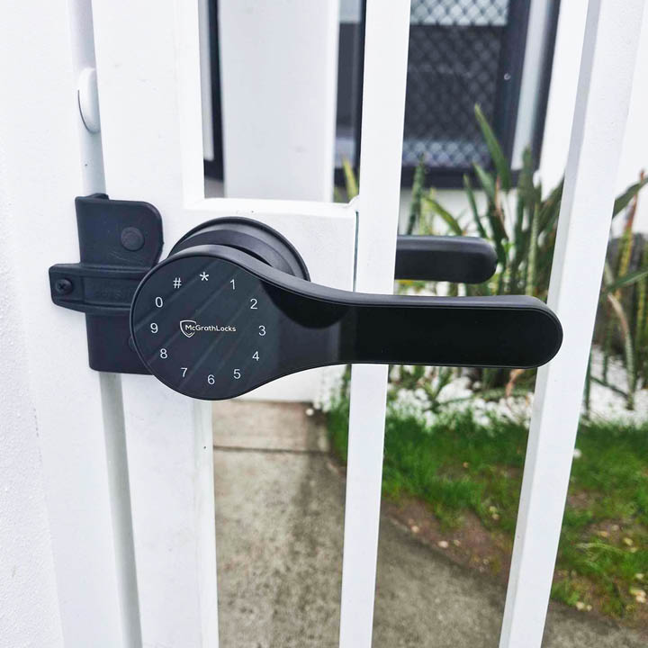 McGrath Digital Black Gate Lock Installation Burleigh Heads McGrath Digital Black Gate Lock Installation Burleigh Heads